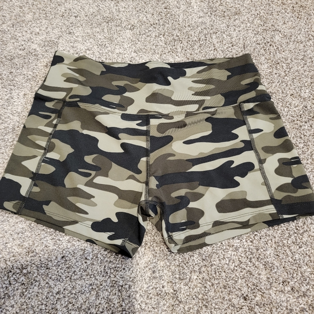 Camo workout shorts